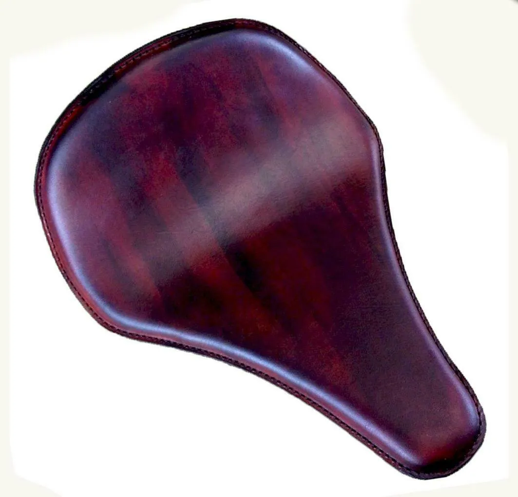 10x14 Spring Seat Chopper Harley Sportster Dyna Long Nose Brown Leather Made USA