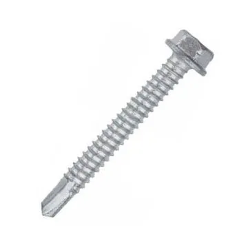 #12-24 x 1-1/2" Bi-Flex Hex Washer Head Self-Drilling Screws #5 Point 100 pack