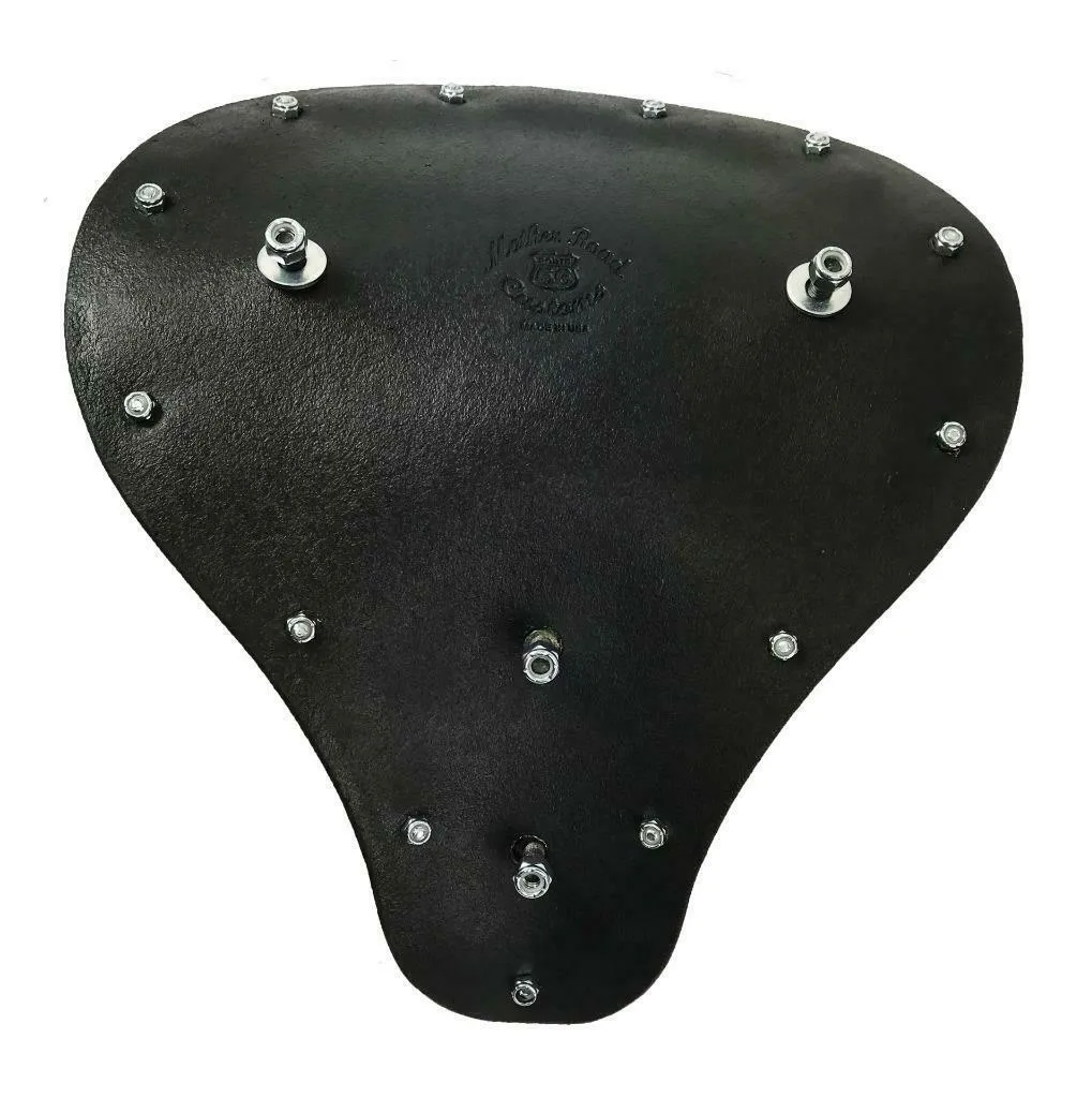 13x15 Seat Chopper Harley Softail Dyna Easy Rider Stainless Steel Black Leather