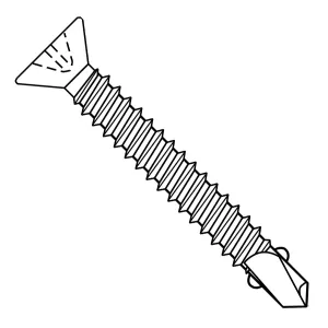 1/4-20 x 2-13/16" Bi-Flex Self-Drilling Screws with Wings #5 Point 1000 pack