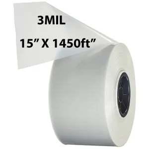 15 inch x 1450ft Poly Tubing Roll 3 Mil LDPE Low Density
