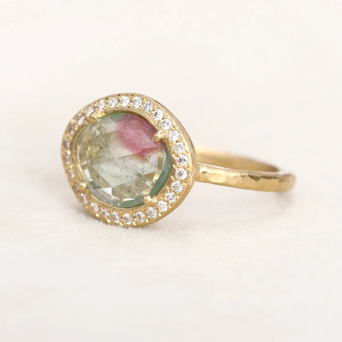 1.89ct Pale watermelon Tourmaline Ring