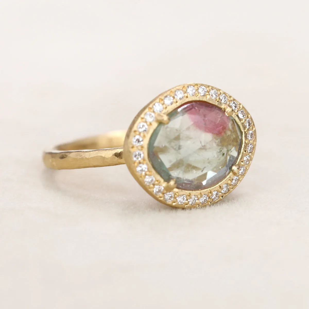 1.89ct Pale watermelon Tourmaline Ring