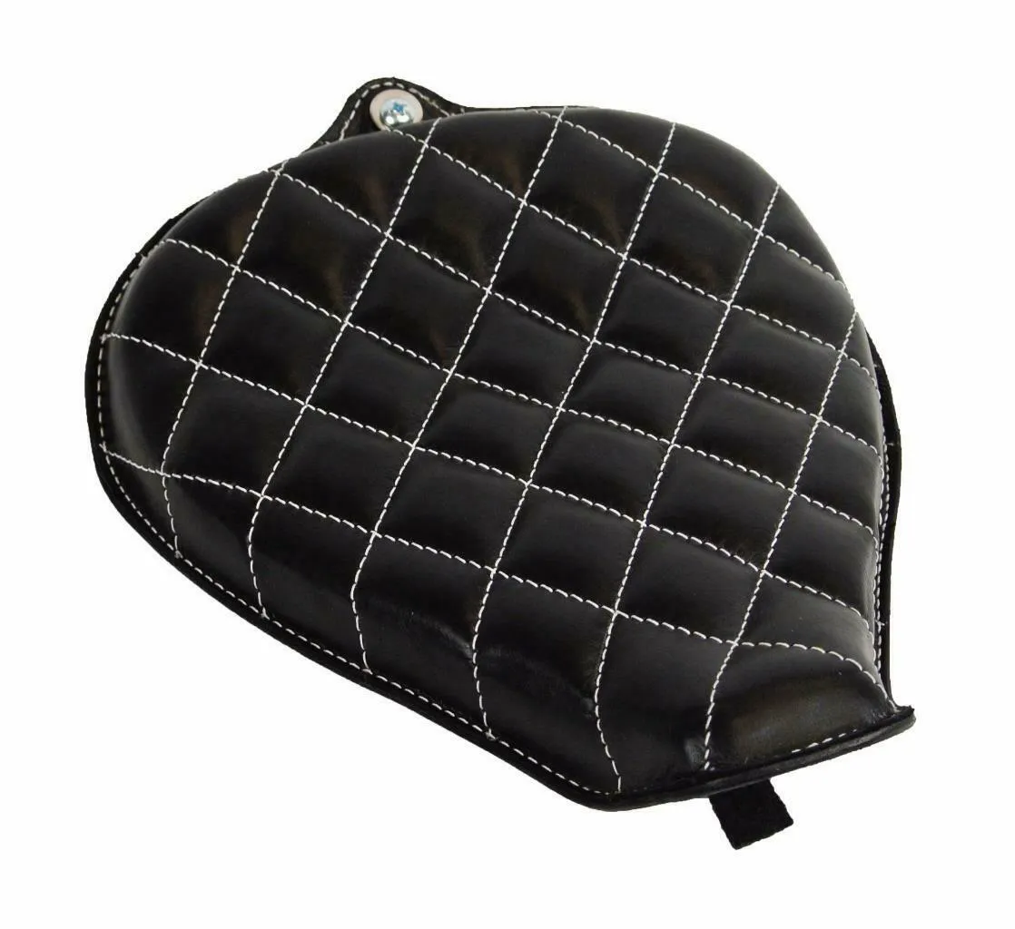 2010-2022  Sportster Harley On Frame Leather Seat Black White Stitch All Models