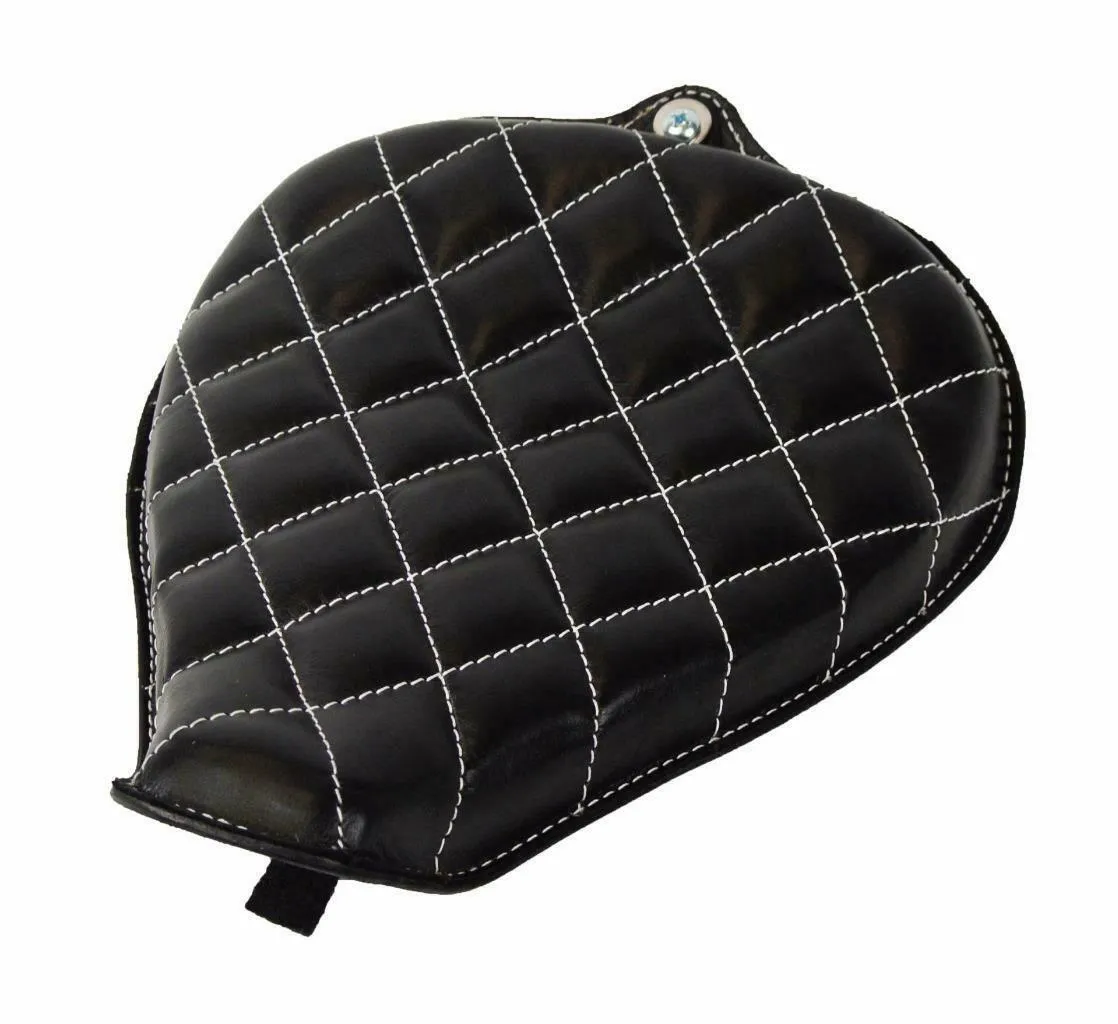2010-2022  Sportster Harley On Frame Leather Seat Black White Stitch All Models