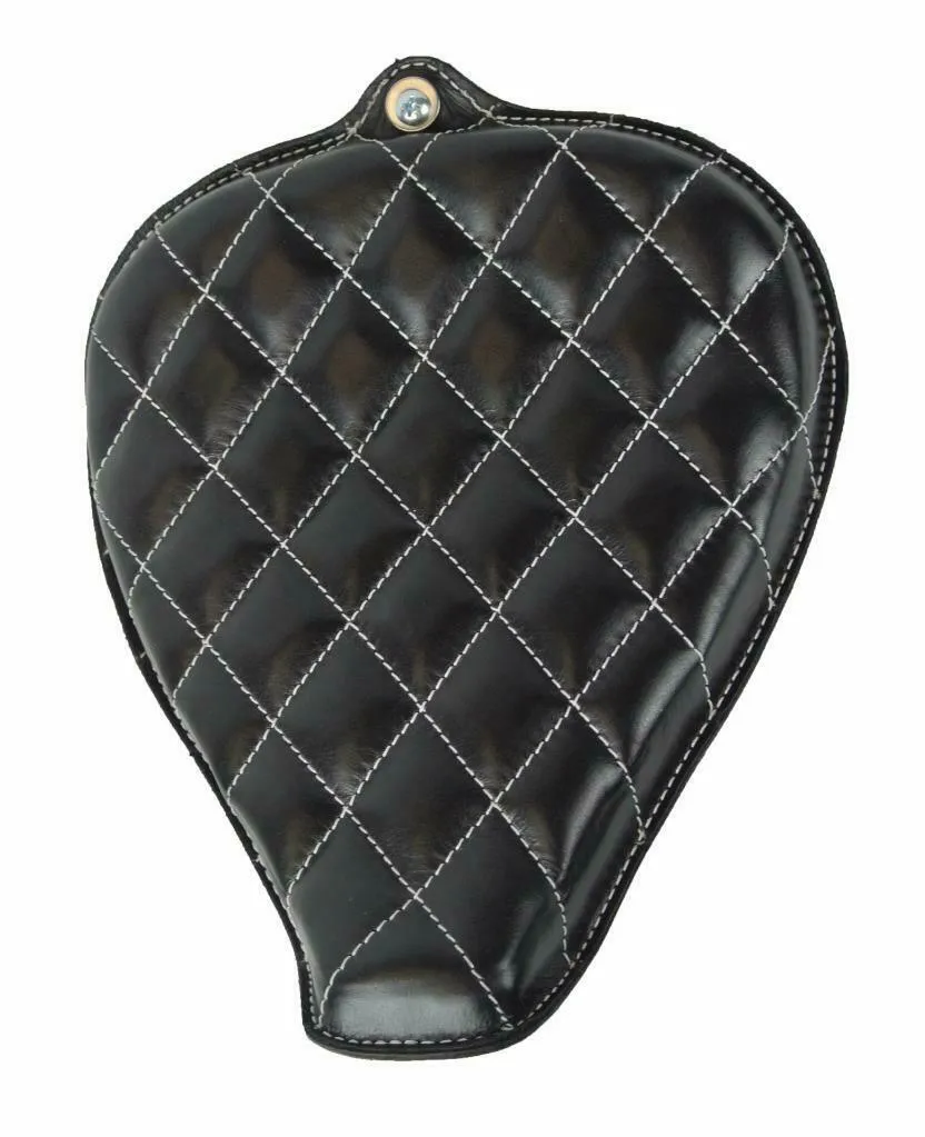 2010-2022  Sportster Harley On Frame Leather Seat Black White Stitch All Models