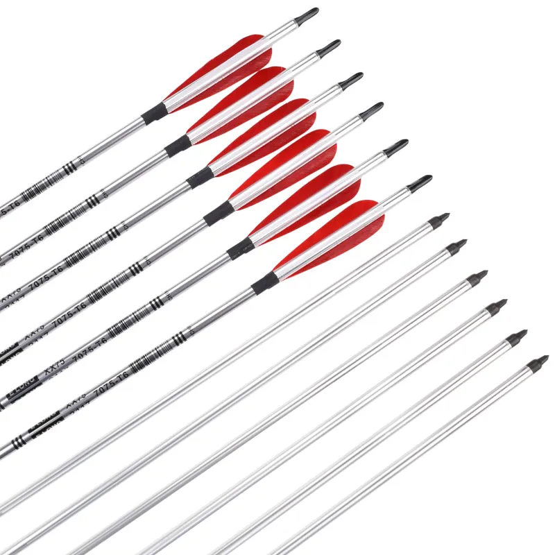 22-34 inch Aluminum Arrow Turkey Feather Archery Shooting Practice