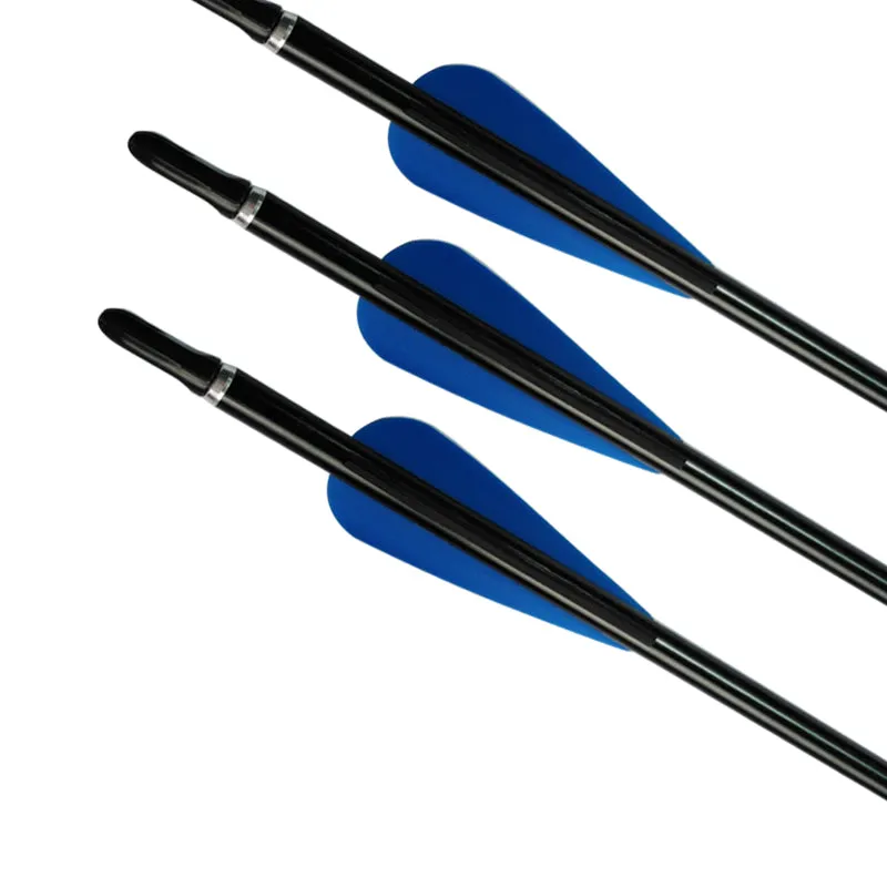22-34inch 12pcs 2219 Black Aluminum Shaft Arrow Archery Compound Bow Recurve Bow Hunting
