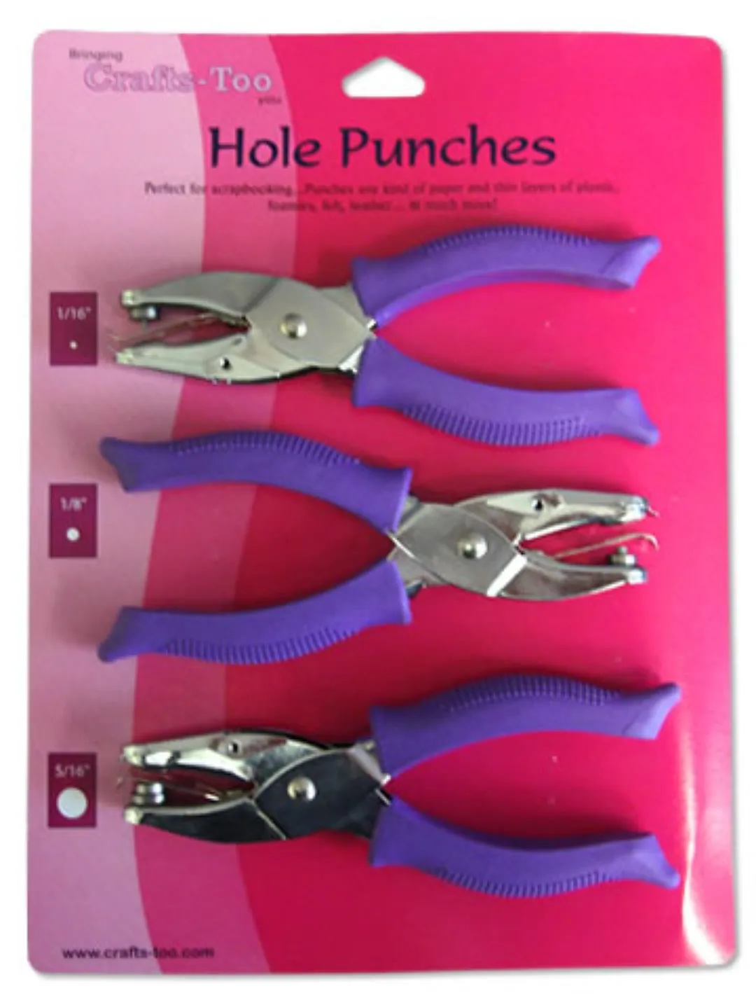 3 Sizes Circle Hole Paper Punches Small Medium Large Paper Plastic Foam Felt