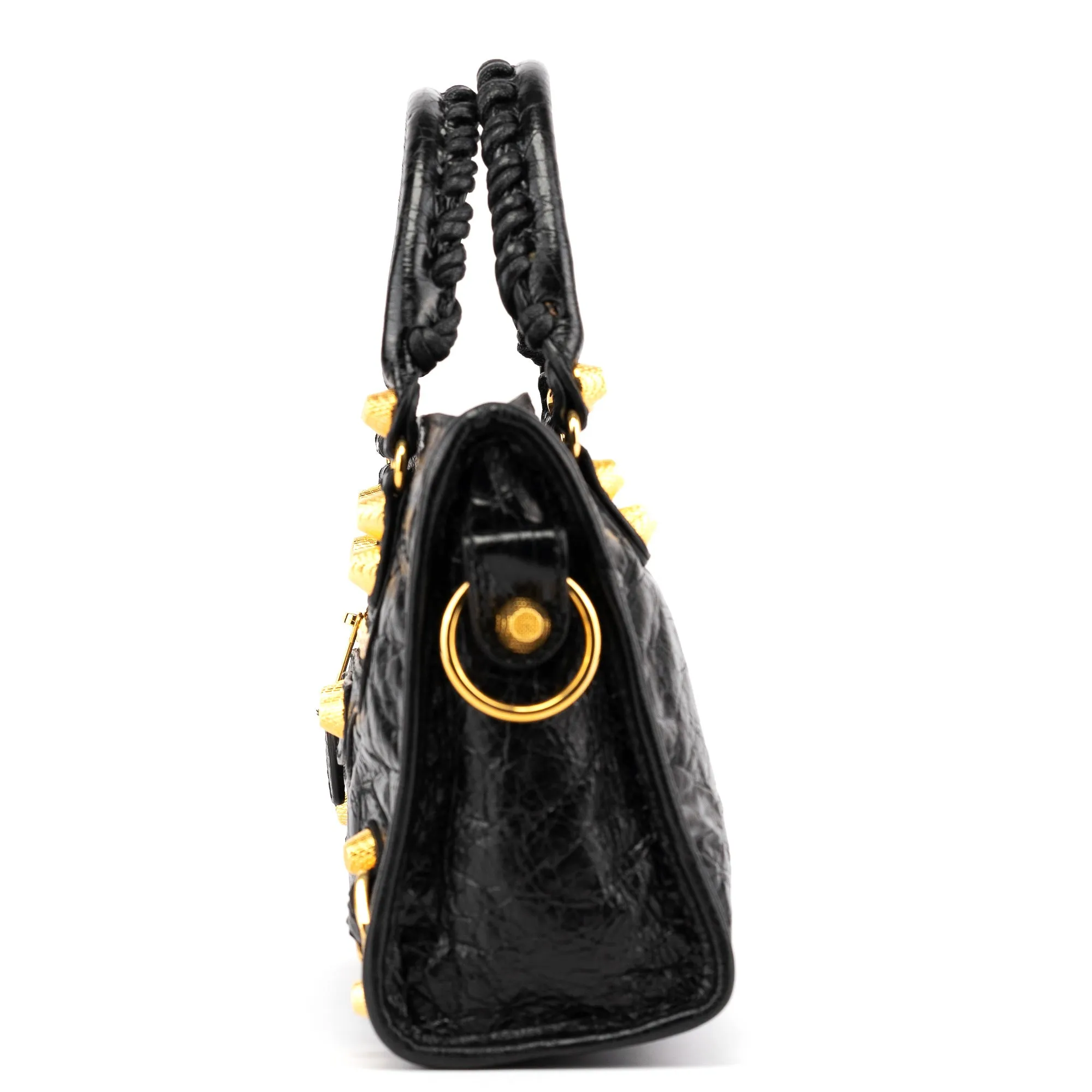 309544 Black Lambskin Mini City Bag