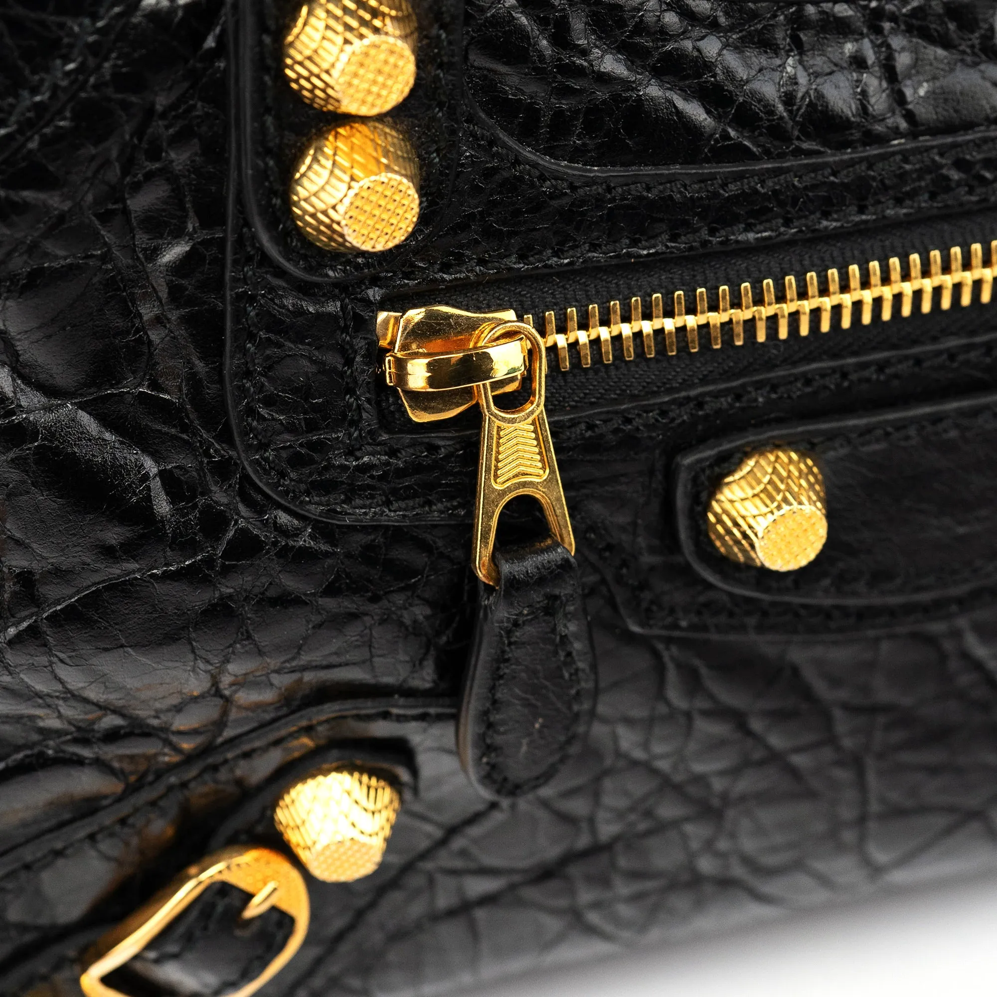 309544 Black Lambskin Mini City Bag