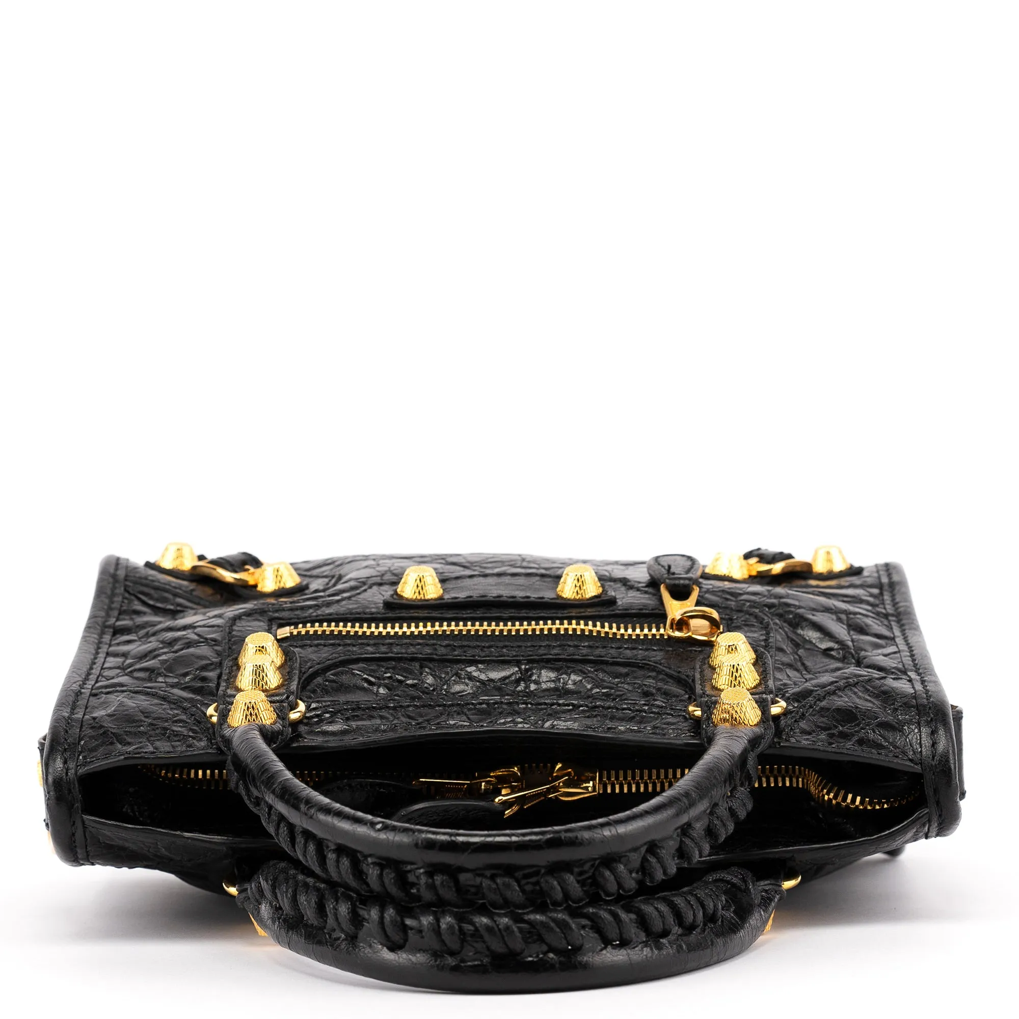 309544 Black Lambskin Mini City Bag