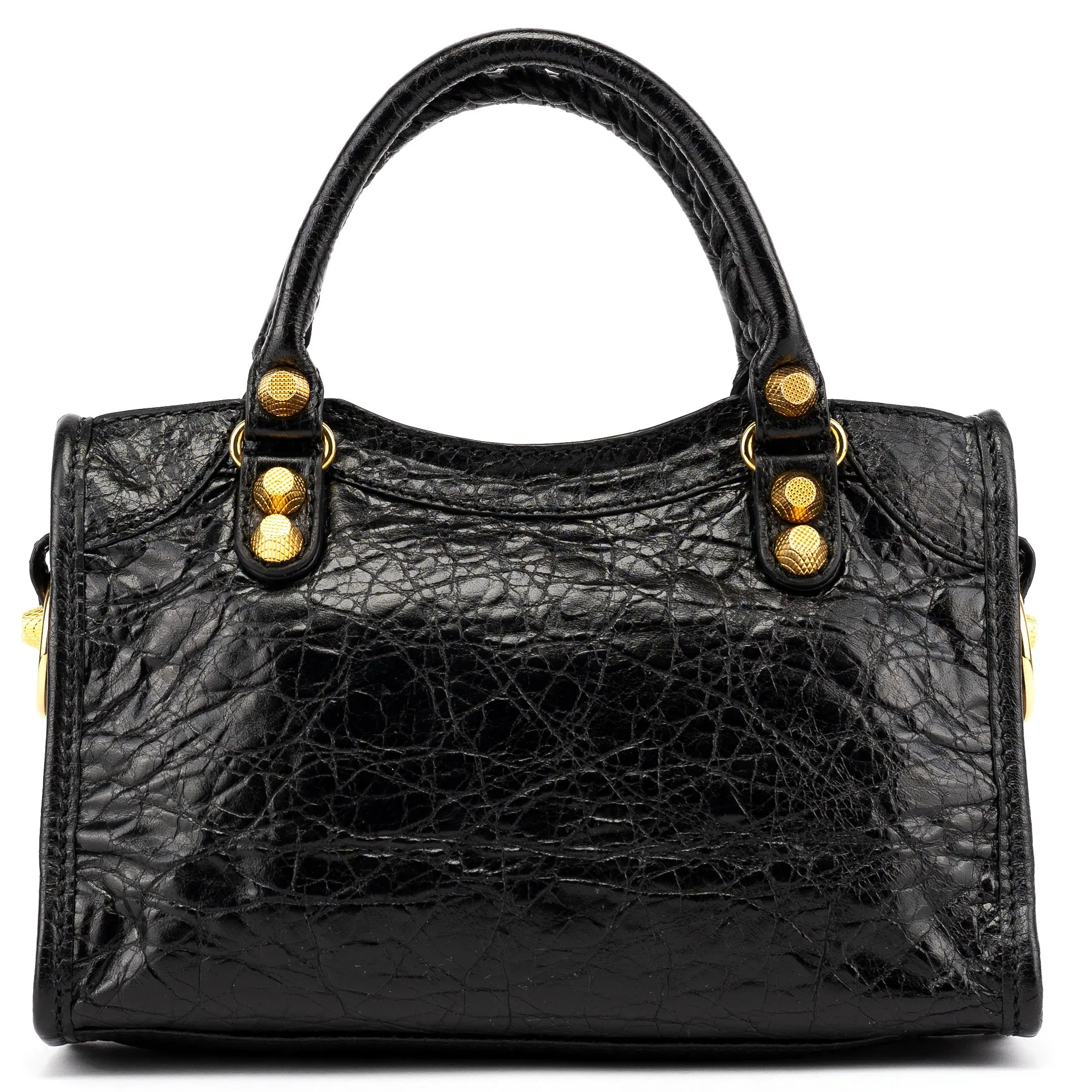 309544 Black Lambskin Mini City Bag