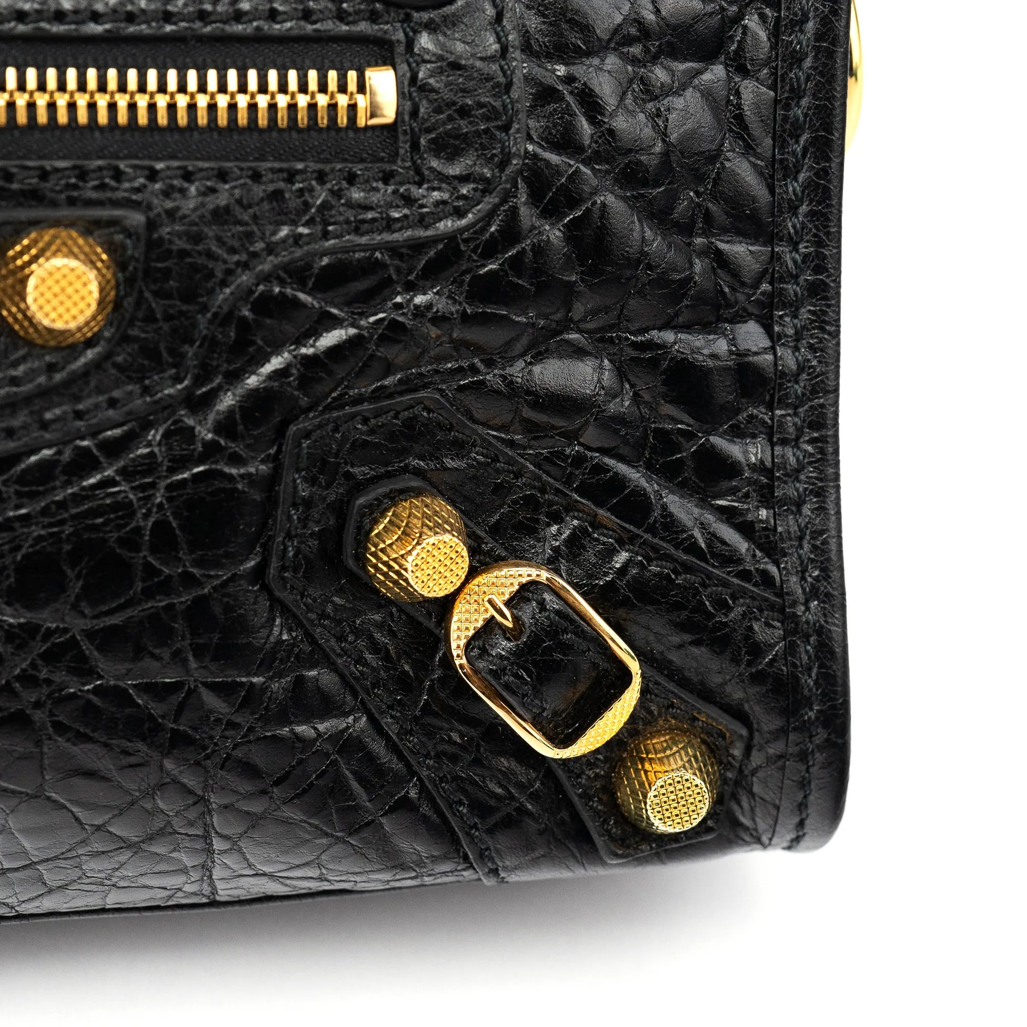 309544 Black Lambskin Mini City Bag