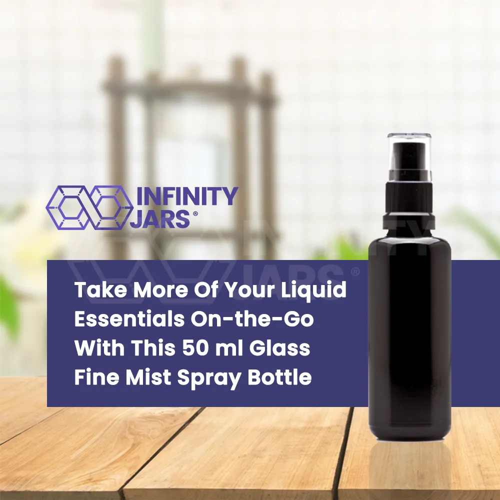 50 ml Glass Fine Mist Spray Bottle