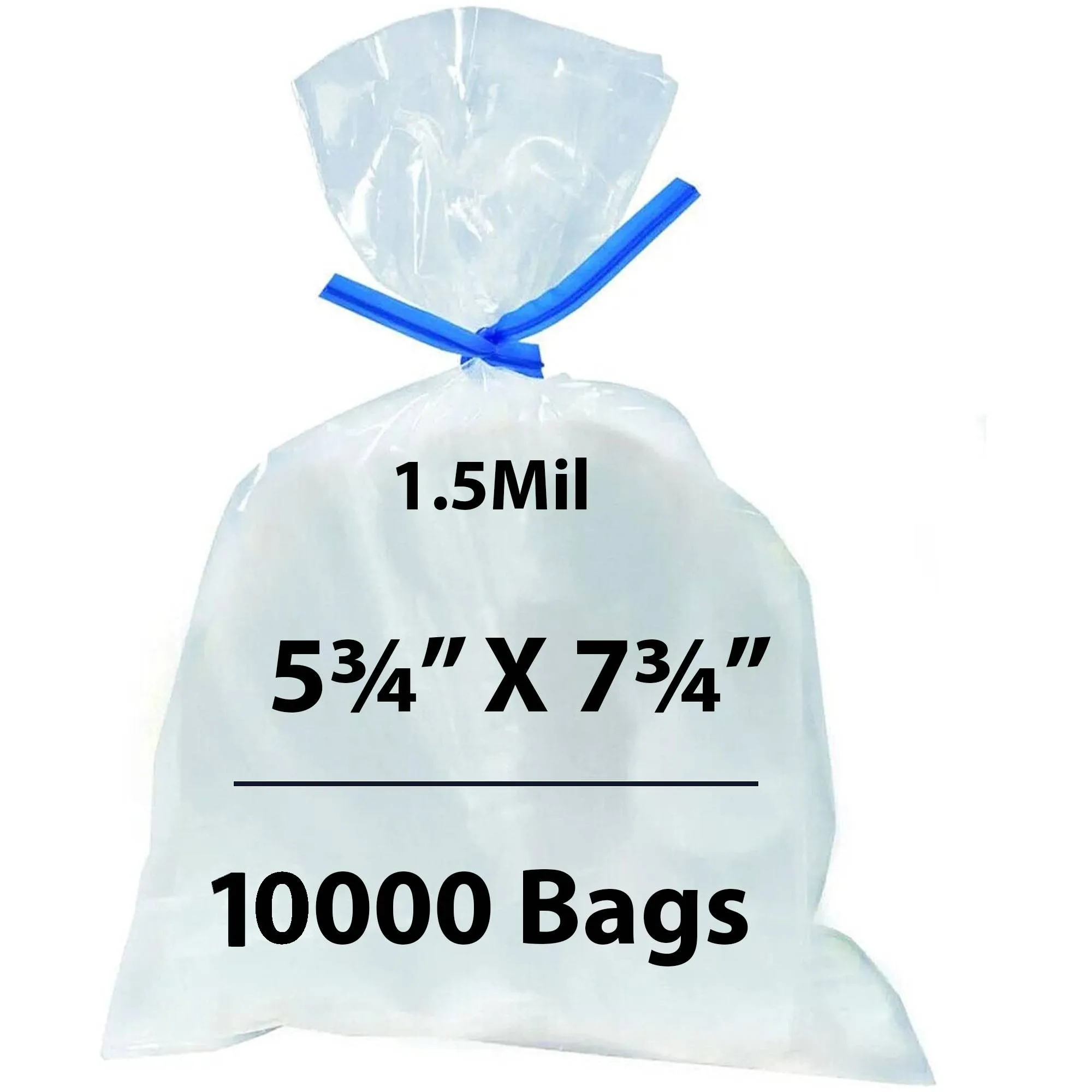 5.75X7.75 inches Polypropylene Bags 1.5 Mil Clear Flat