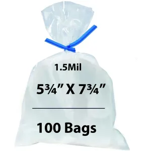 5.75X7.75 inches Polypropylene Bags 1.5 Mil Clear Flat