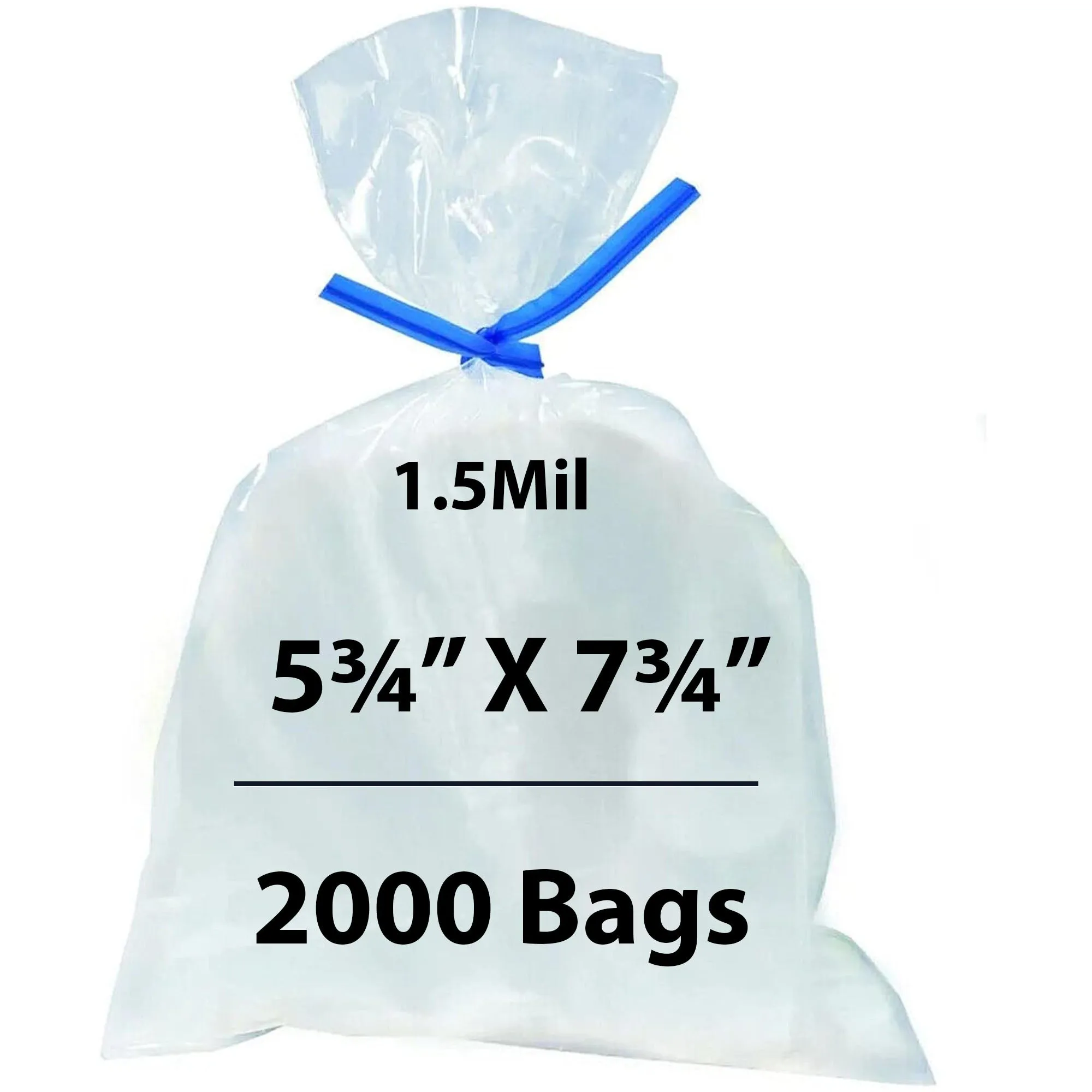 5.75X7.75 inches Polypropylene Bags 1.5 Mil Clear Flat
