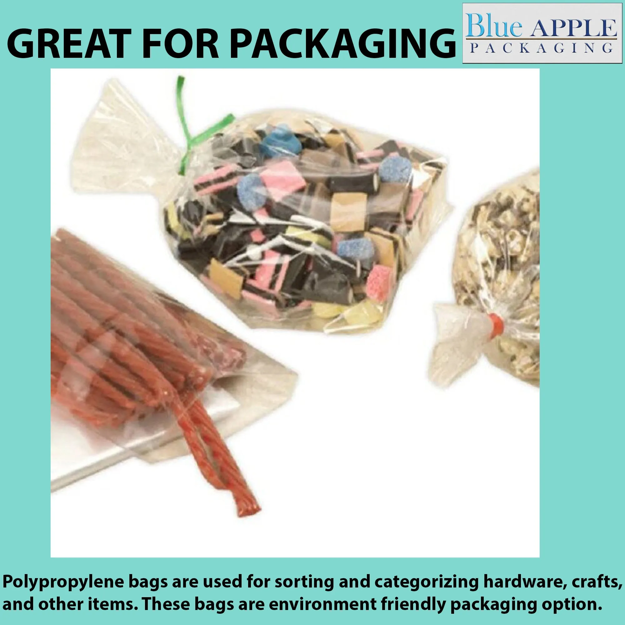 5.75X7.75 inches Polypropylene Bags 1.5 Mil Clear Flat
