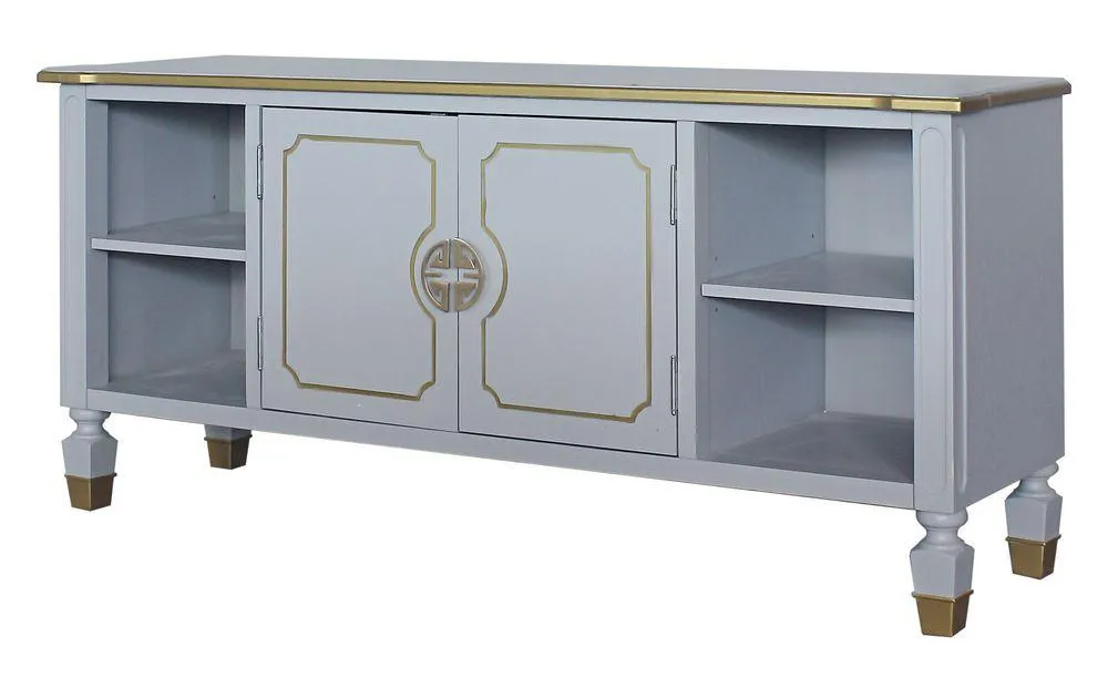 ACME House Marchese TV Stand in Pearl Gray 91993