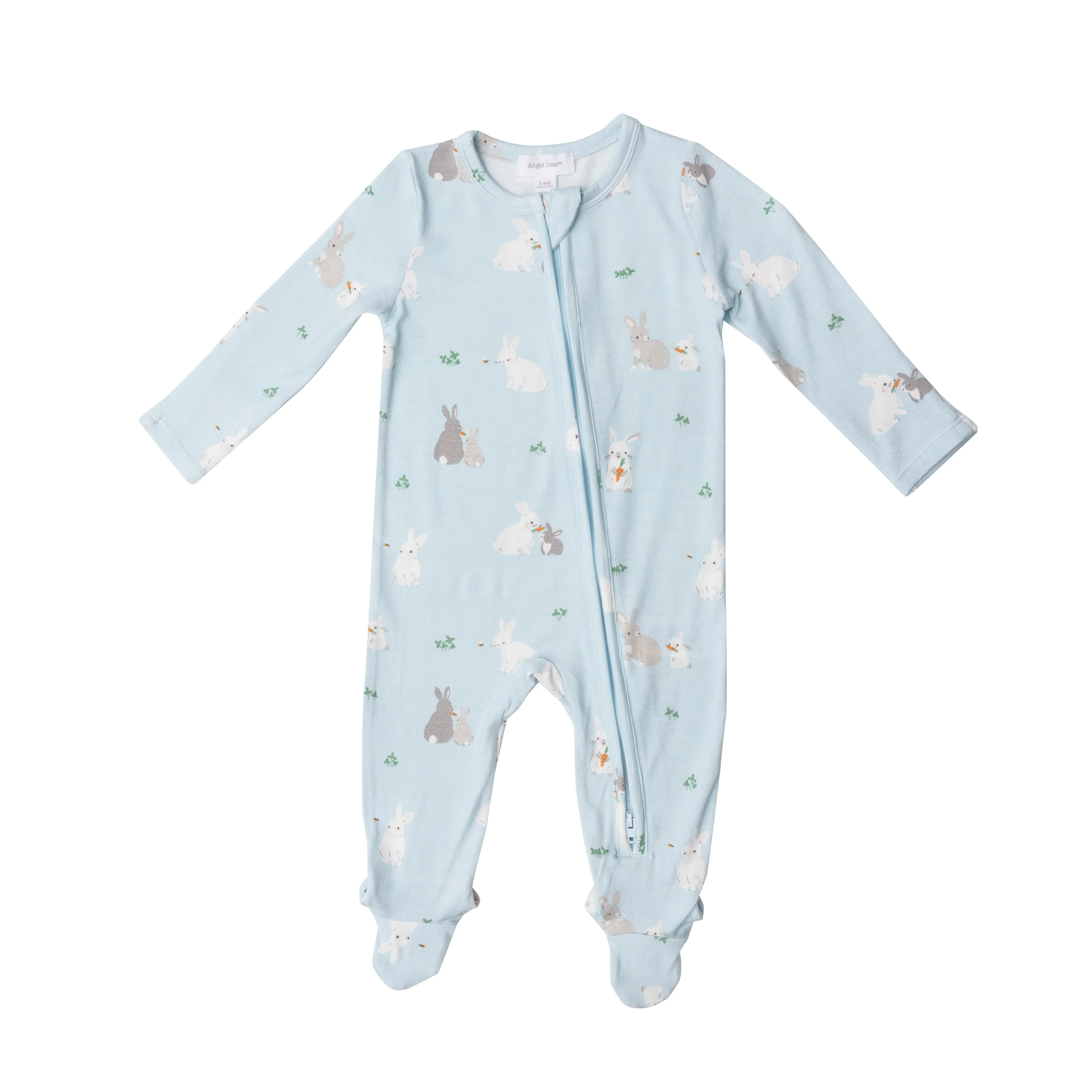 Angel Dear Blue Bunny Footie with Zipper