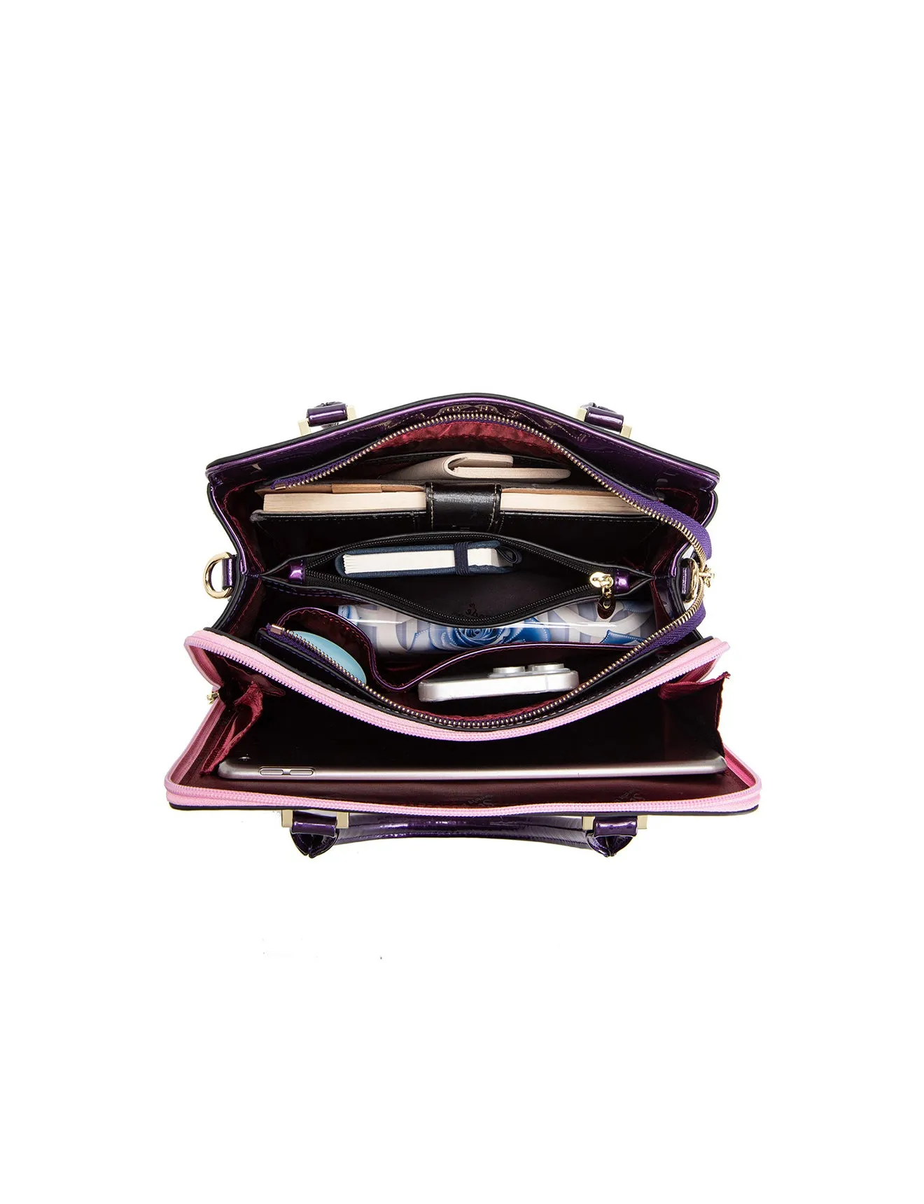 ANGELIQUE GRIP HANDLE LEATHER BAG-SN57-0343*