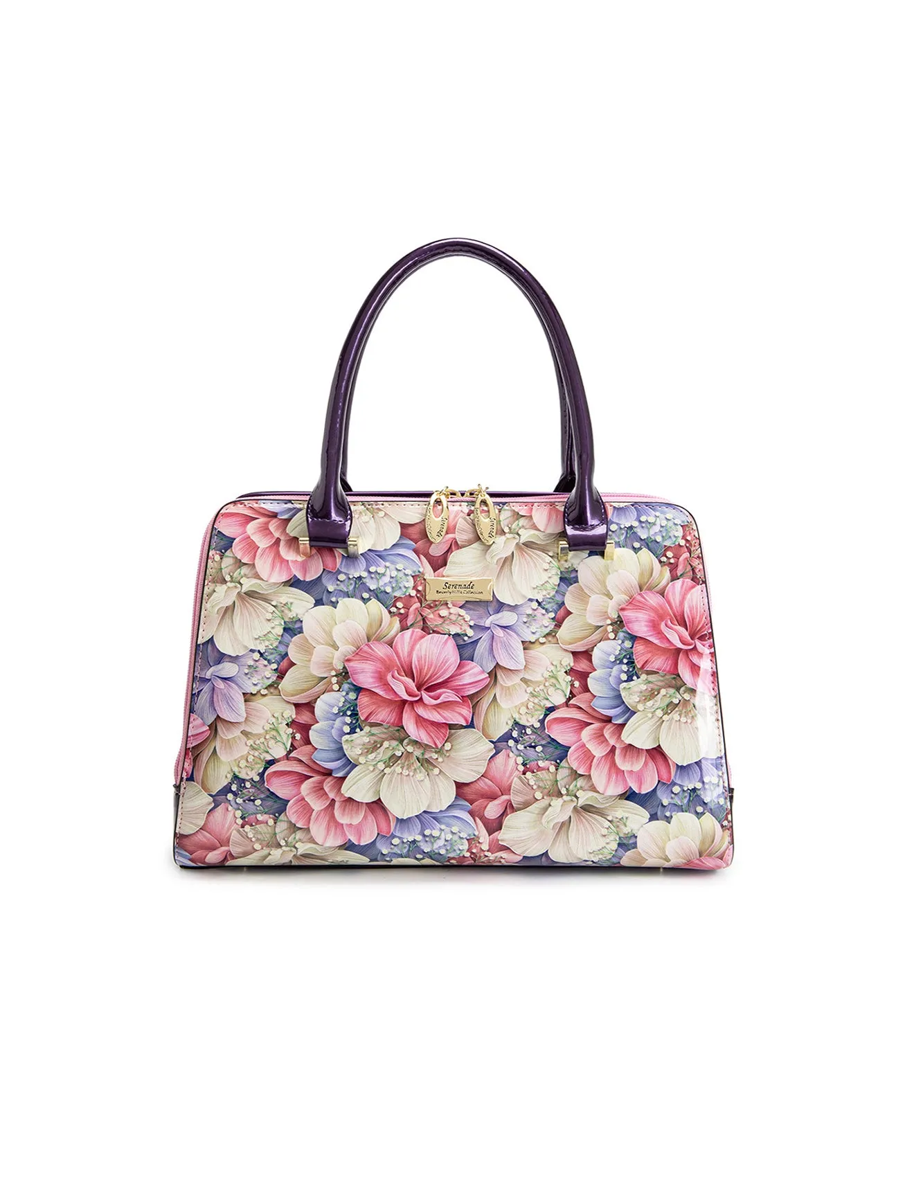 ANGELIQUE GRIP HANDLE LEATHER BAG-SN57-0343*