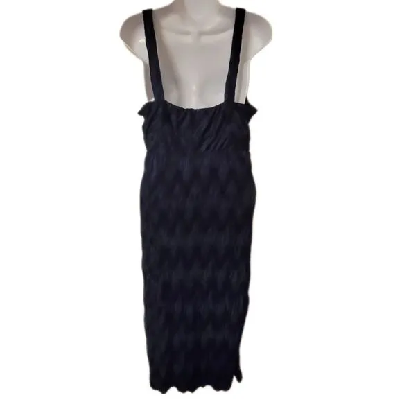 Anthropolgie Eri   Ali Navy Blue Crinkle Dress