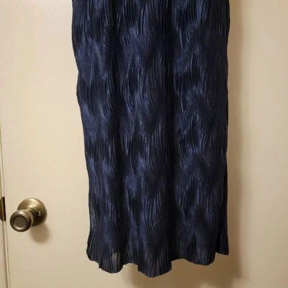 Anthropolgie Eri   Ali Navy Blue Crinkle Dress