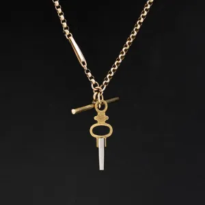 Antique Watch Chain, with Key Fob