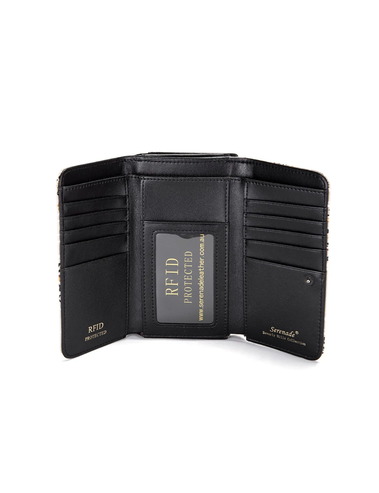 APHRODITE MED LEATHER RFID WALLET- WSF2302-SALE