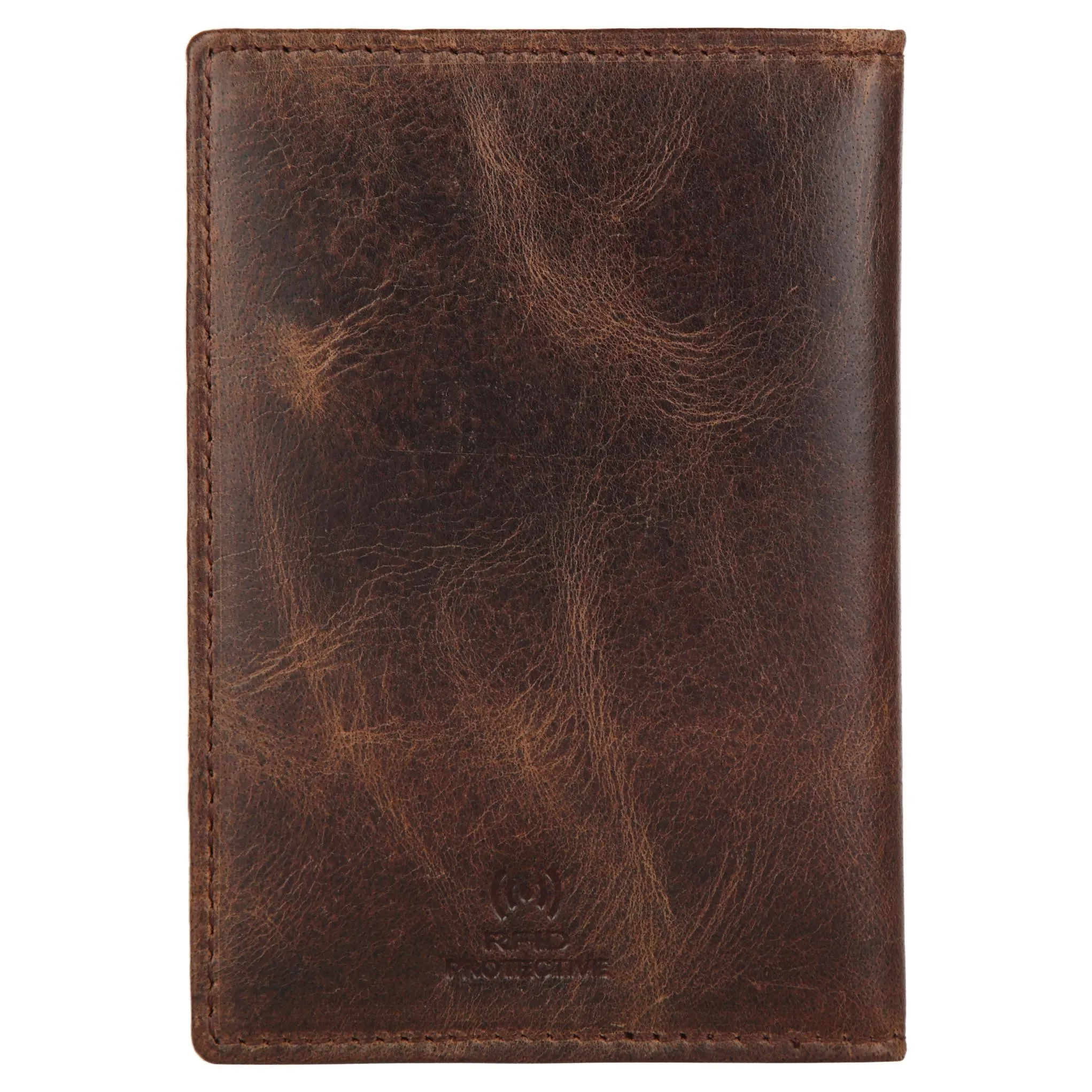 ARCHER RFID Protected Blue Saffiano Leather Passport Holder for Men & Women