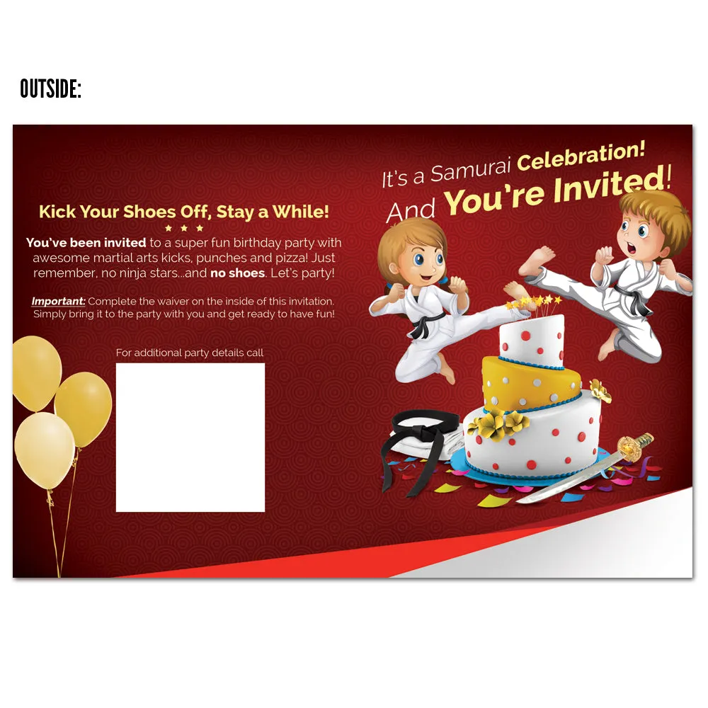 B90Z Bi-Fold Party Invitations w Envelopes