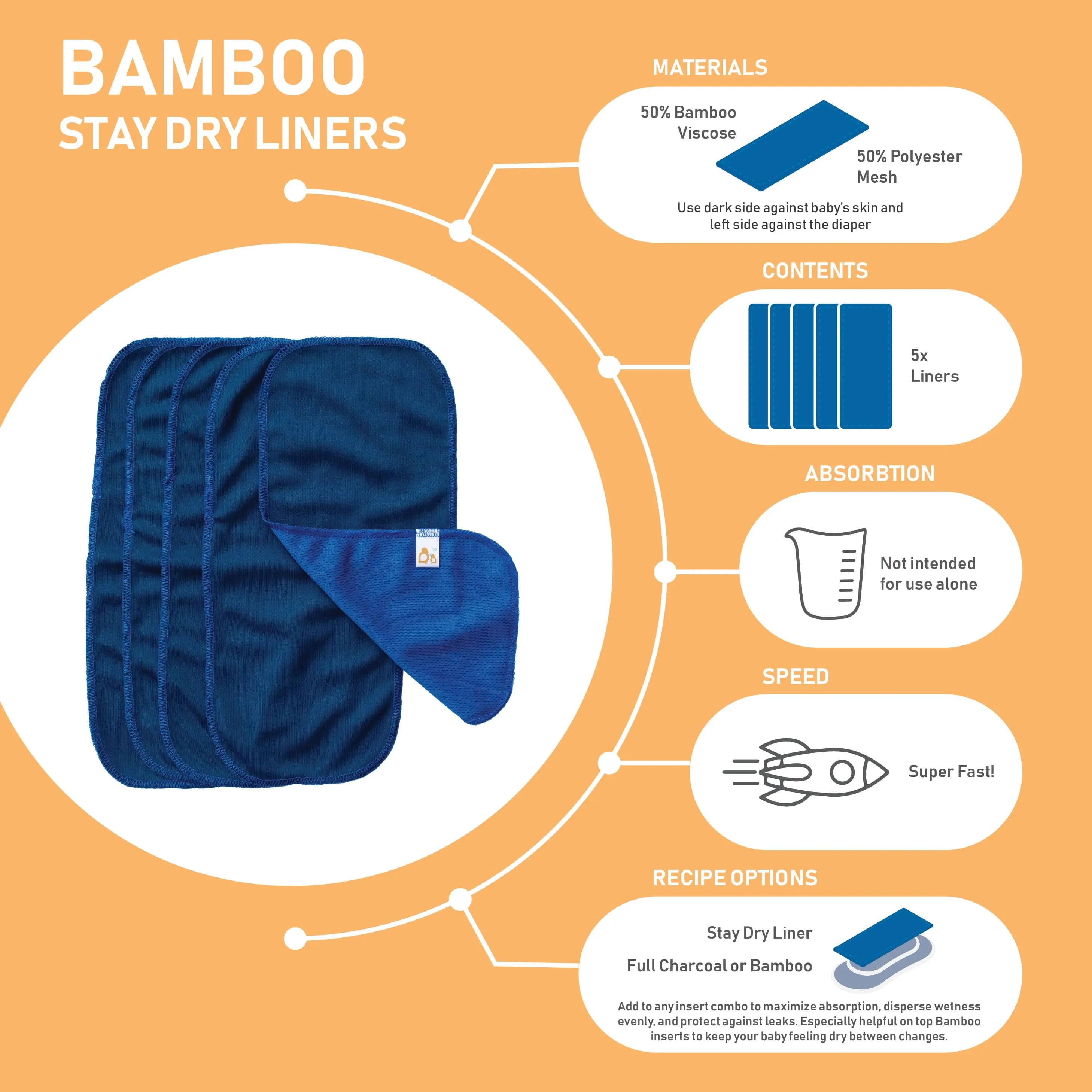 Bamboo Stay Dry Liners