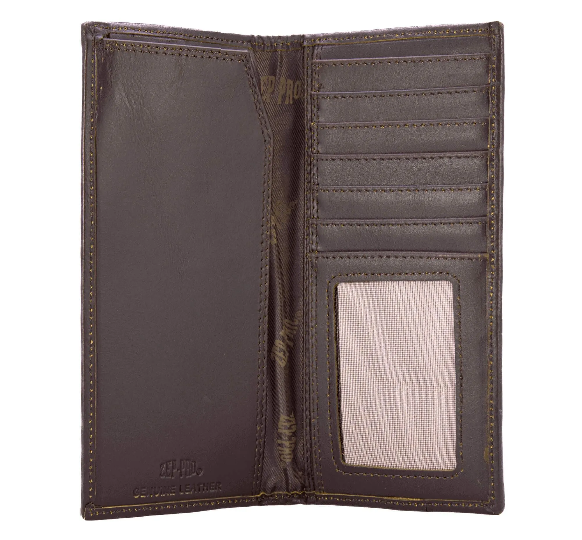 Bass Men's Secretary Old School Camo Leather Wallet.