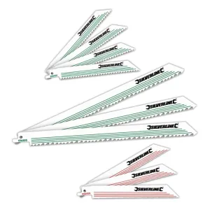 Bi-Metal & Hcs - 240 & 150mm Recip Saw Blades For Wood & Metal 10pce 783087