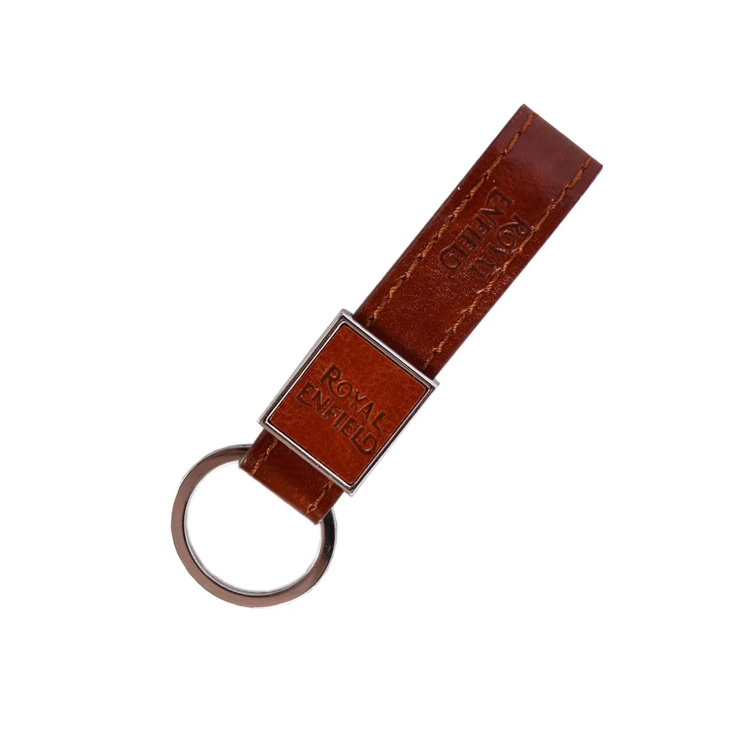 Bike Keychain Leather-T Key Chain (Brown).