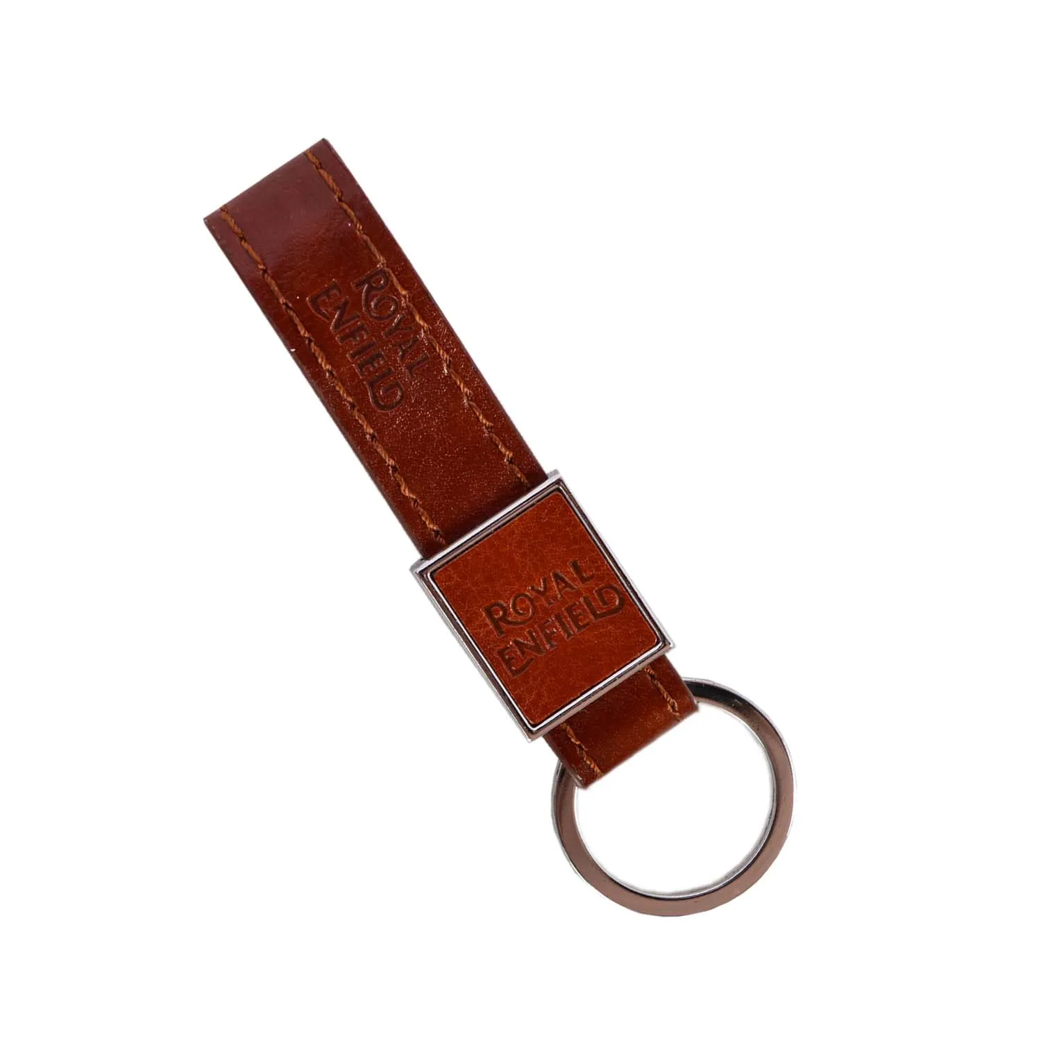 Bike Keychain Leather-T Key Chain (Brown).