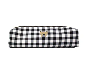 BLACK GINGHAM BOW CASE