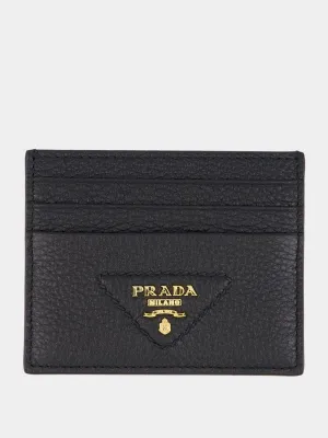 Black Leather Card Holder