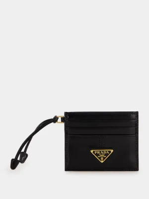 Black Leather Card Holder