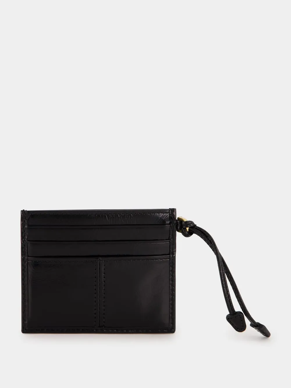 Black Leather Card Holder