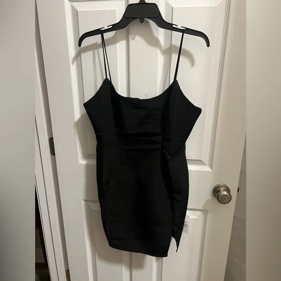 Black Sleeveless Cut Out Mini Dress ASOS Size 10 (14 UK) NWT