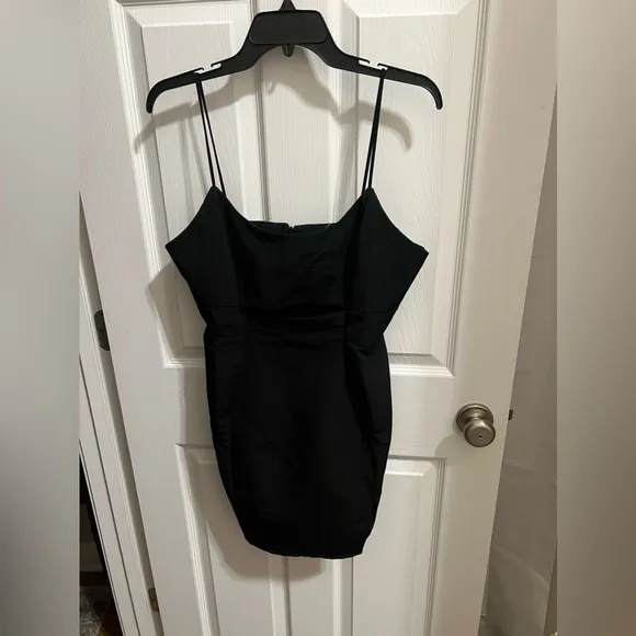 Black Sleeveless Cut Out Mini Dress ASOS Size 10 (14 UK) NWT