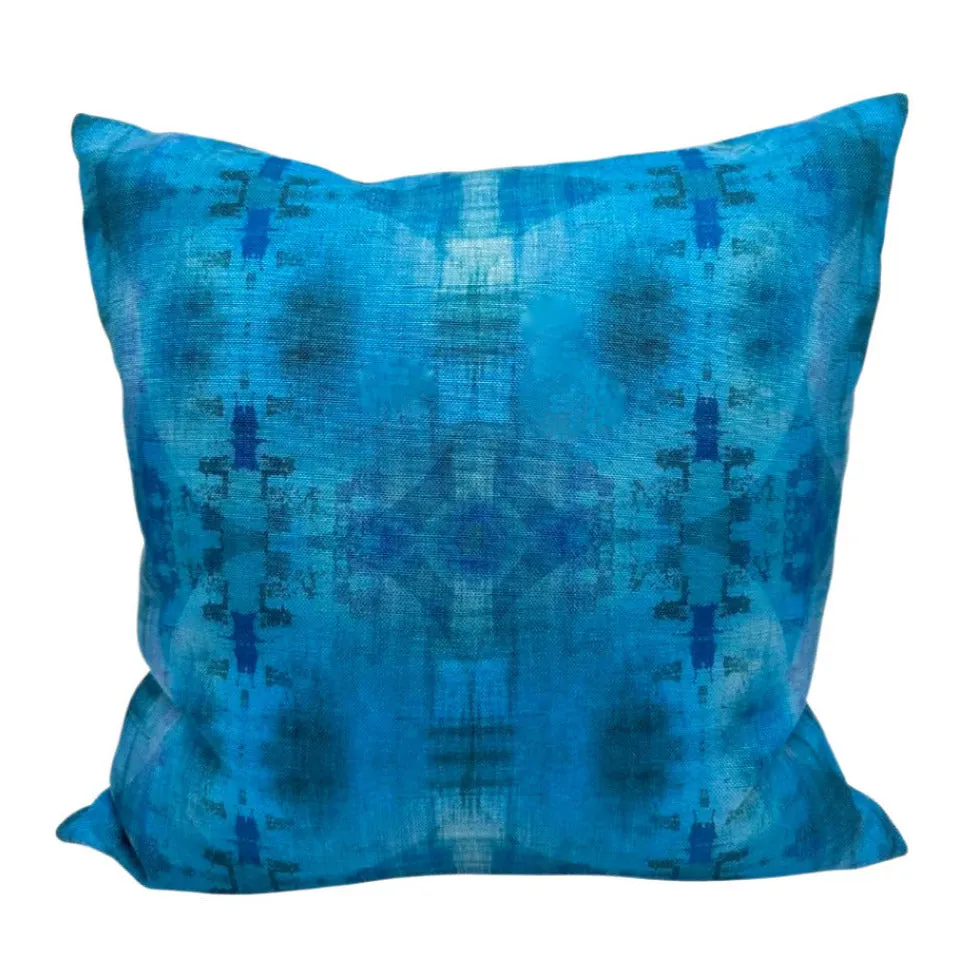 Blue Abstract Circles Pillow