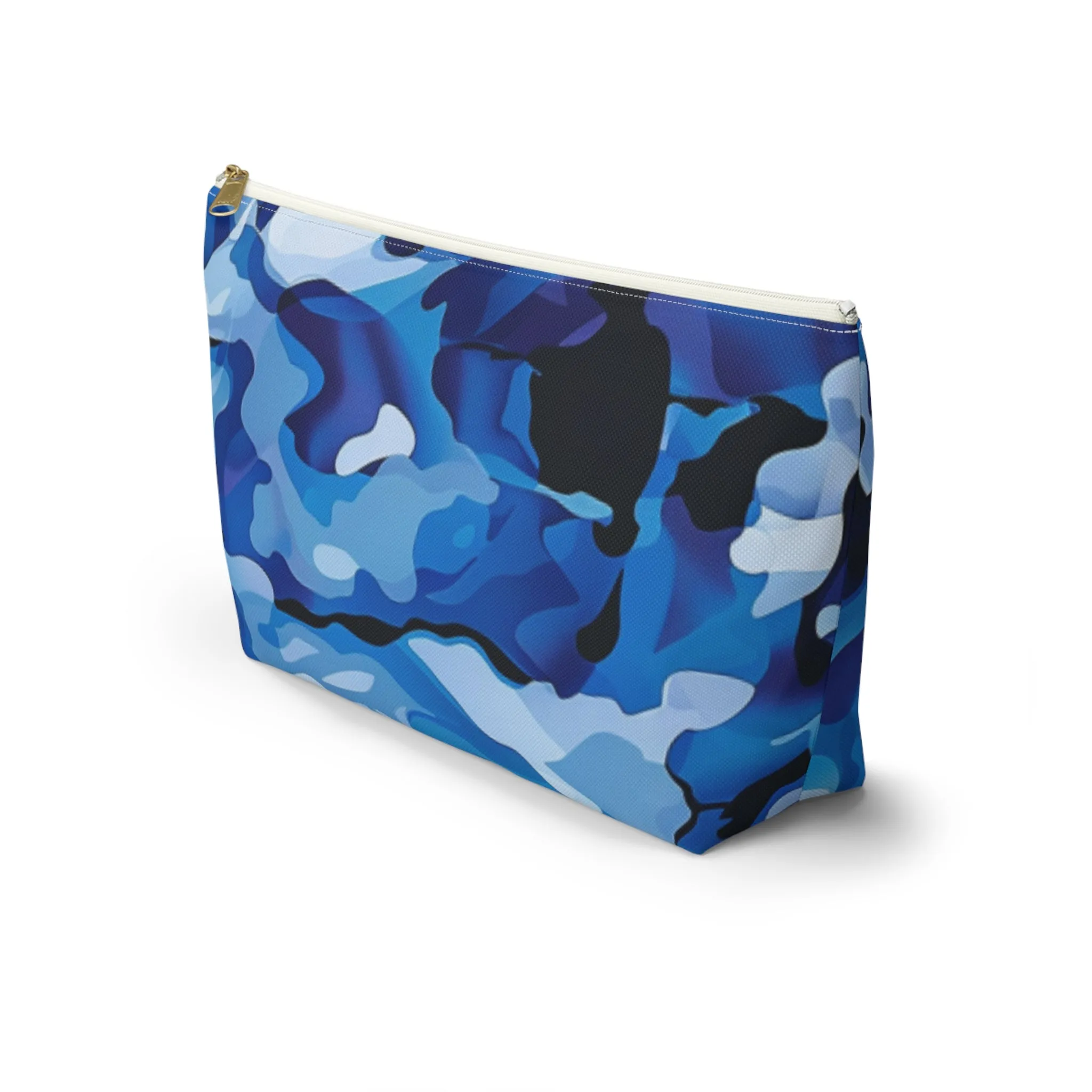 Blue Camo Accessory Pouch w T-bottom