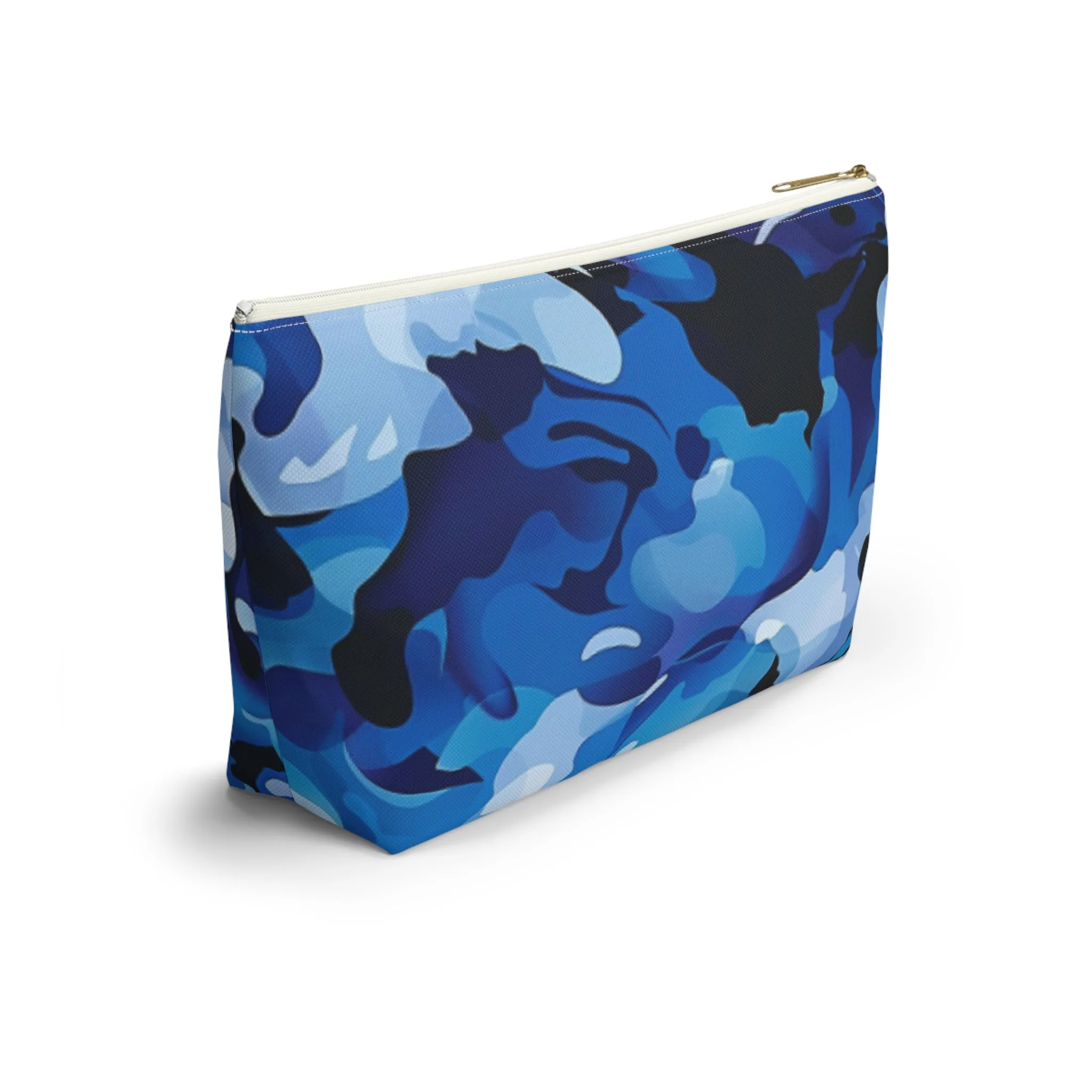Blue Camo Accessory Pouch w T-bottom