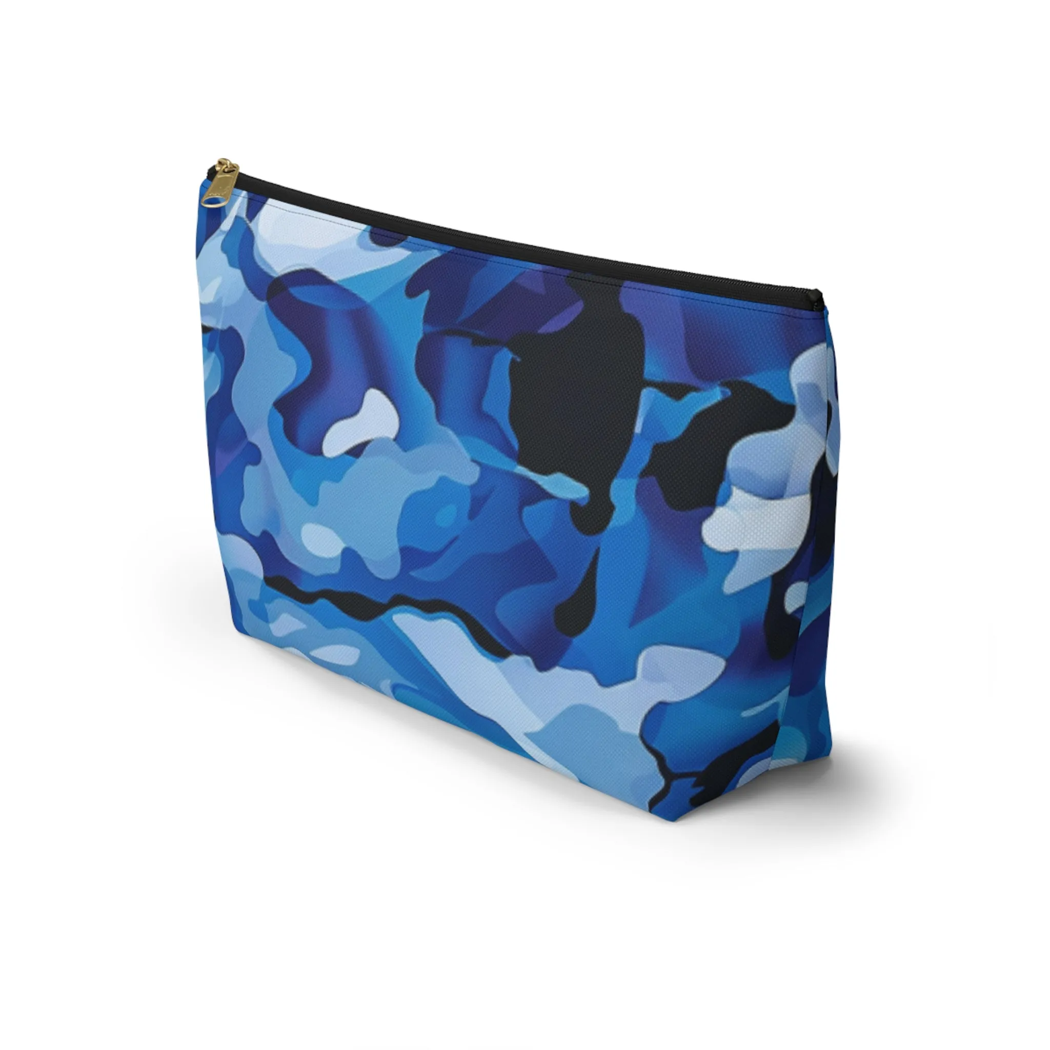 Blue Camo Accessory Pouch w T-bottom
