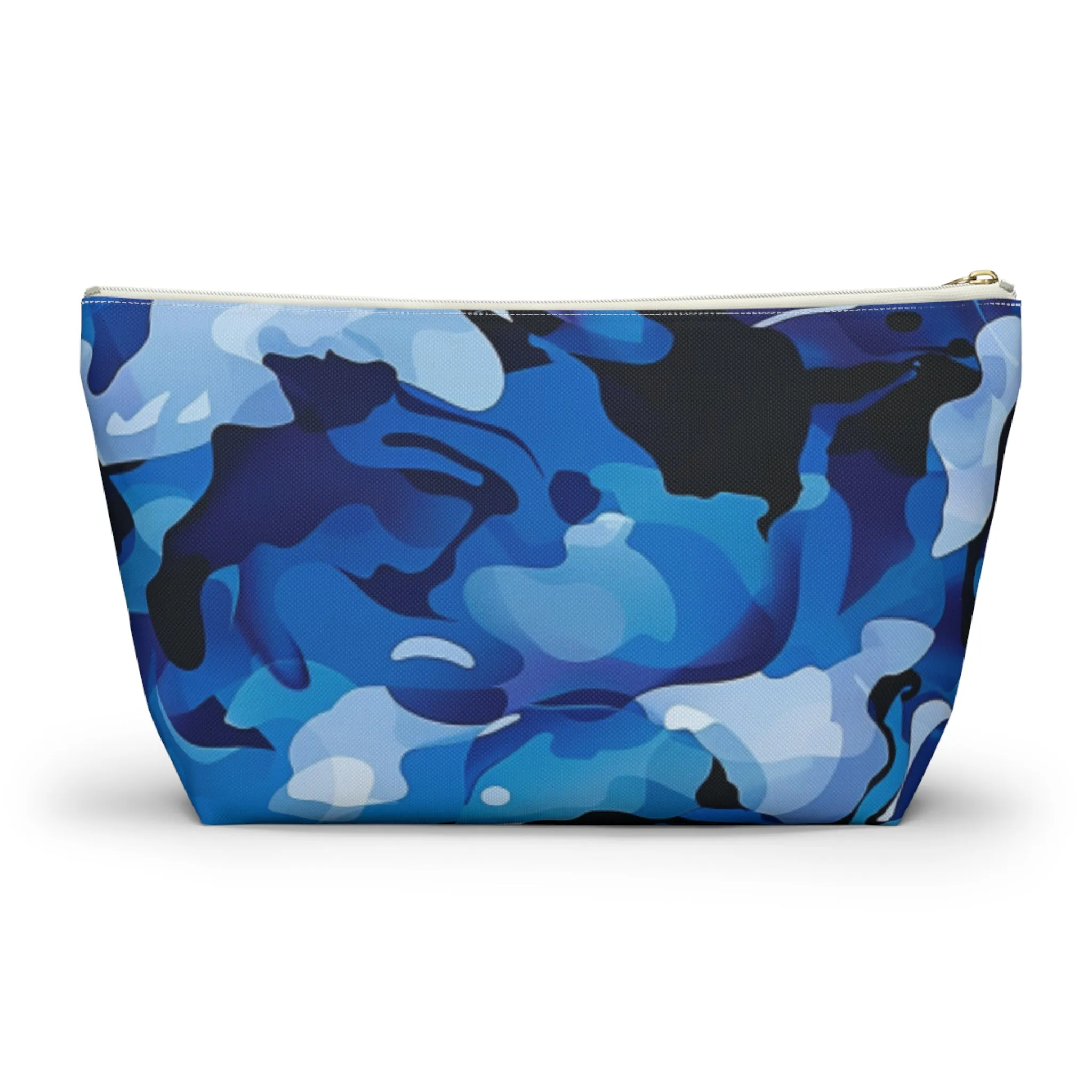 Blue Camo Accessory Pouch w T-bottom