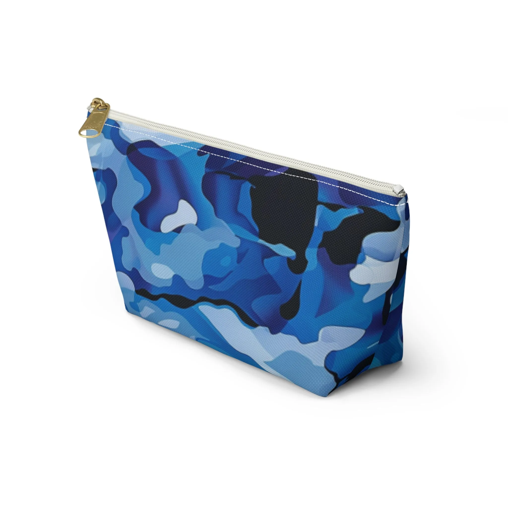 Blue Camo Accessory Pouch w T-bottom